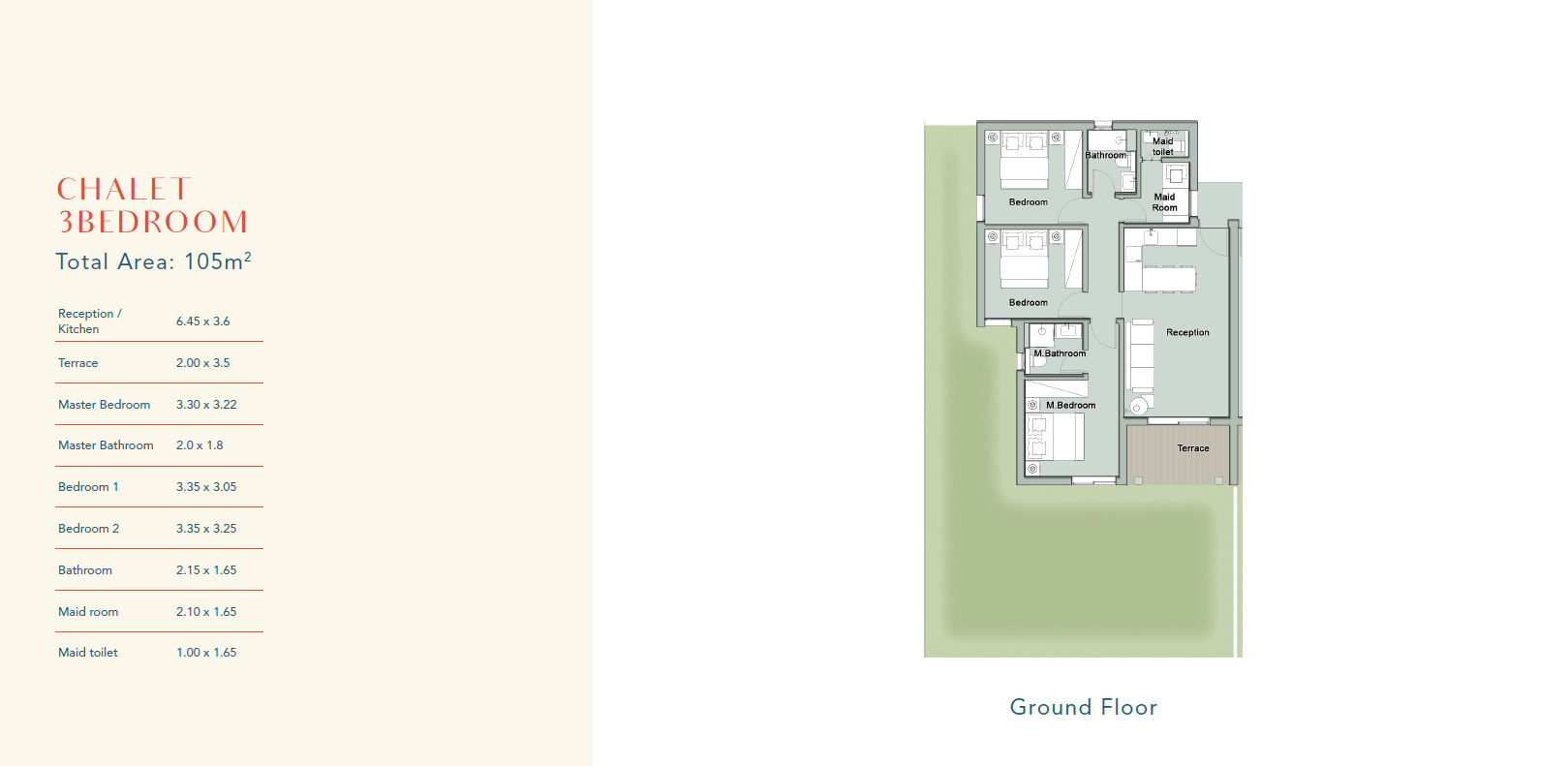 Floor plan for chalet at Il Monte Galala