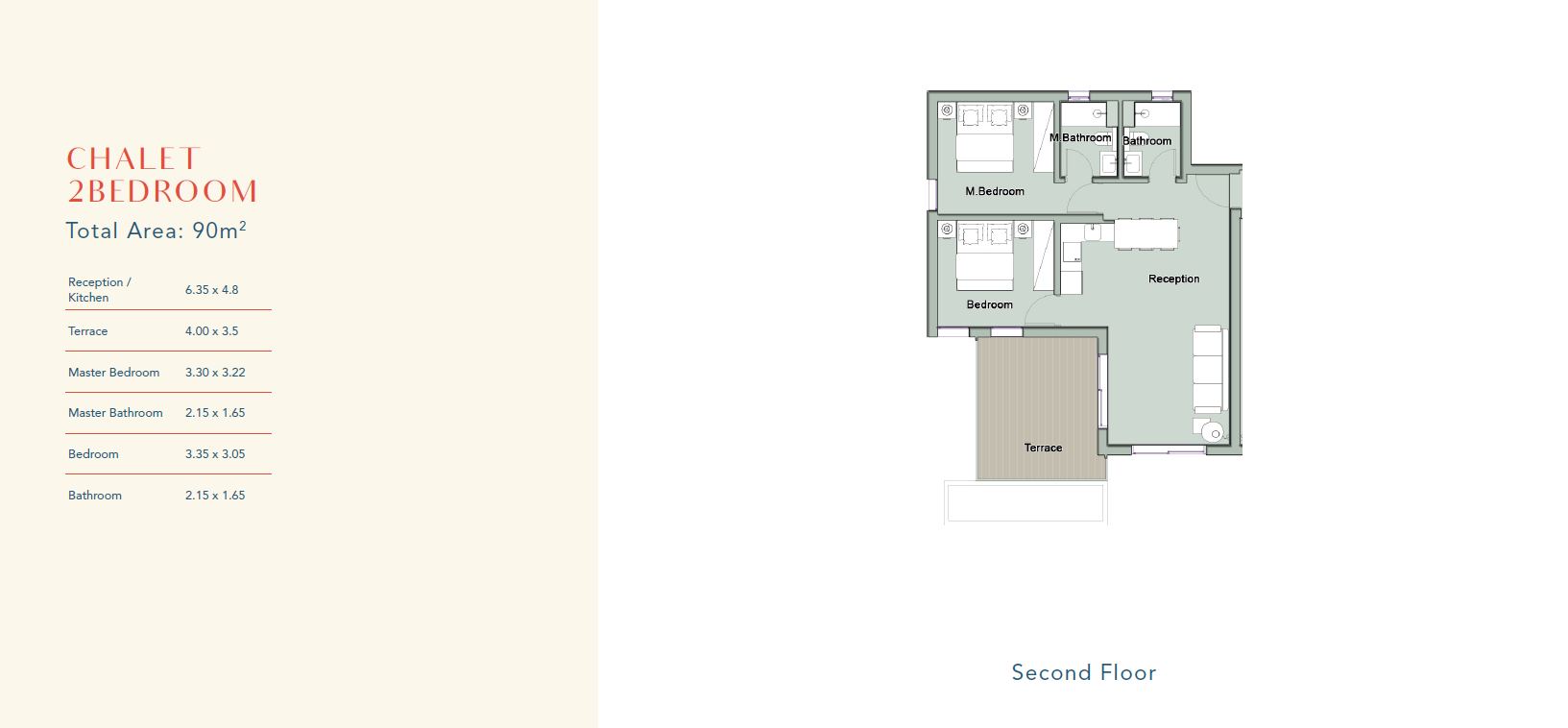 Floor plan for chalet at Elva - Il Monte Galala