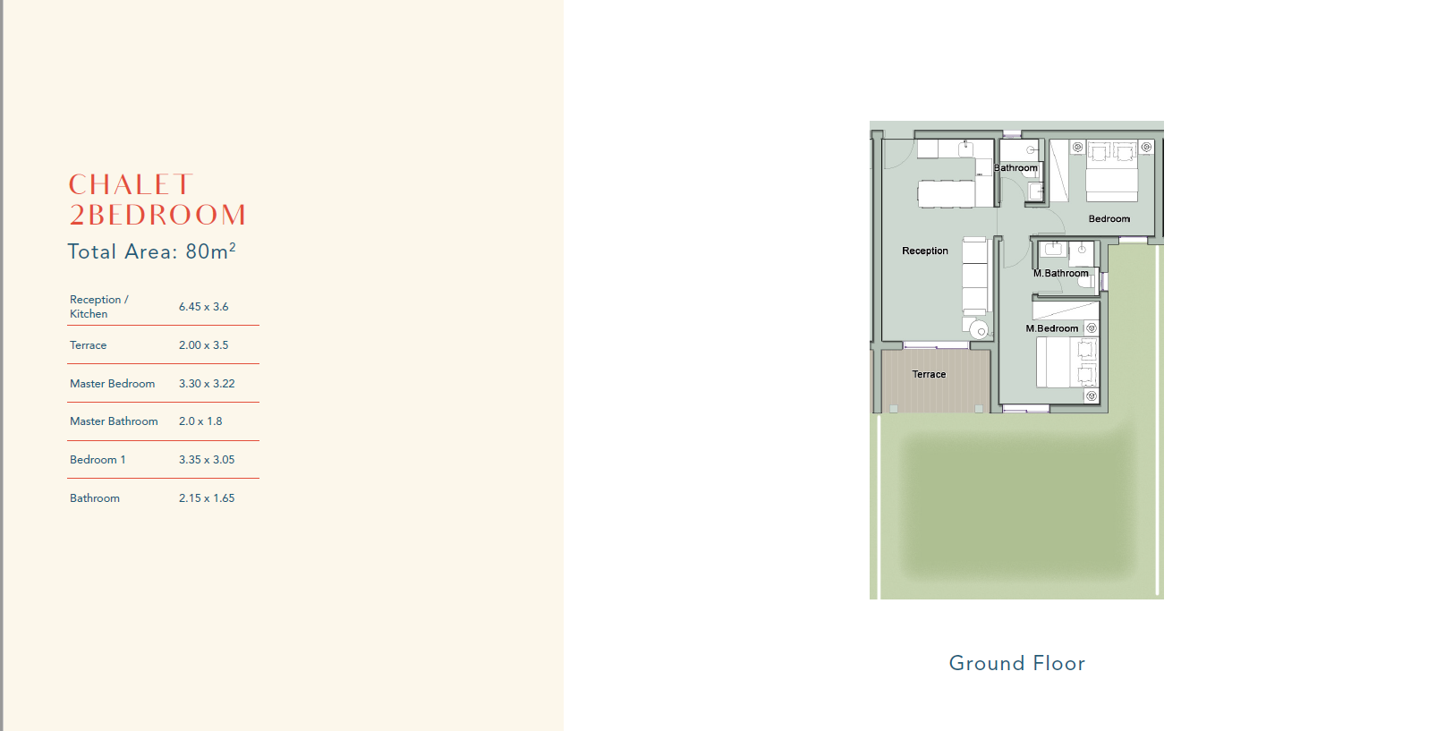 Floor plan for chalet at Il Monte Galala