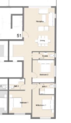 Floor plan for penthouse at Badya