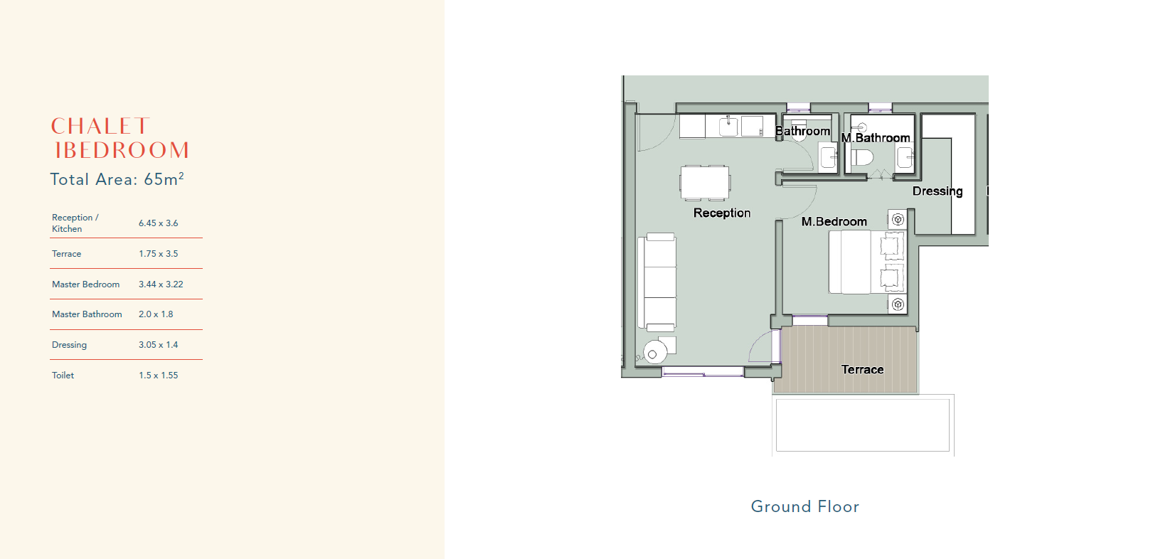 Floor plan for chalet at Il Monte Galala