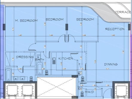 Floor plan for apartment at Bloomfields