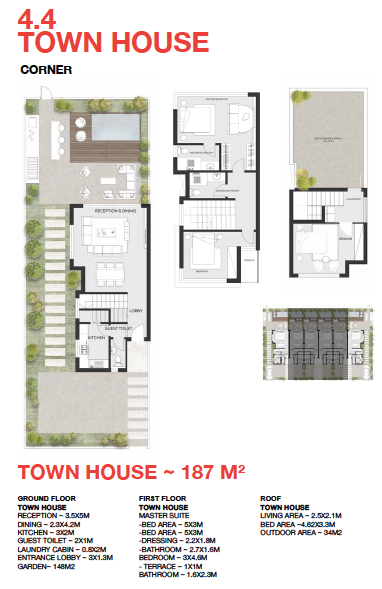 Floor plan for townhouse at Notion