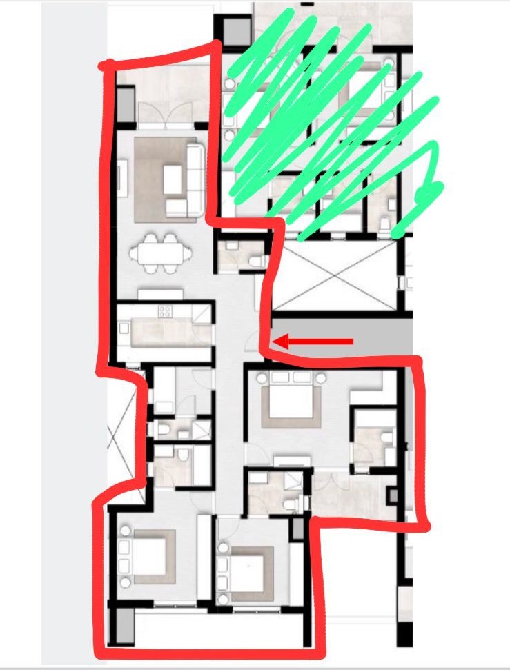 Floor plan for apartment at Zed Tower
