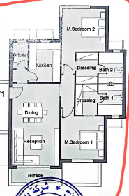 Floor plan for apartment at Badya