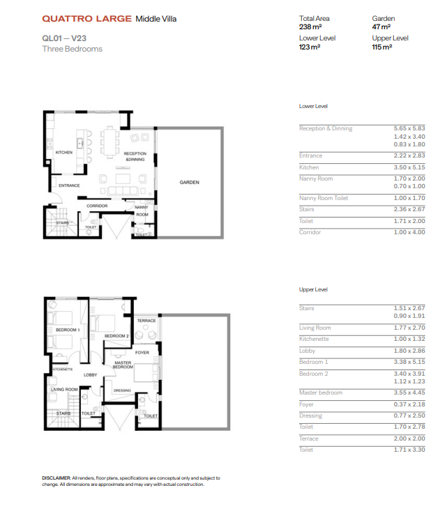Floor plan for duplex at Trio