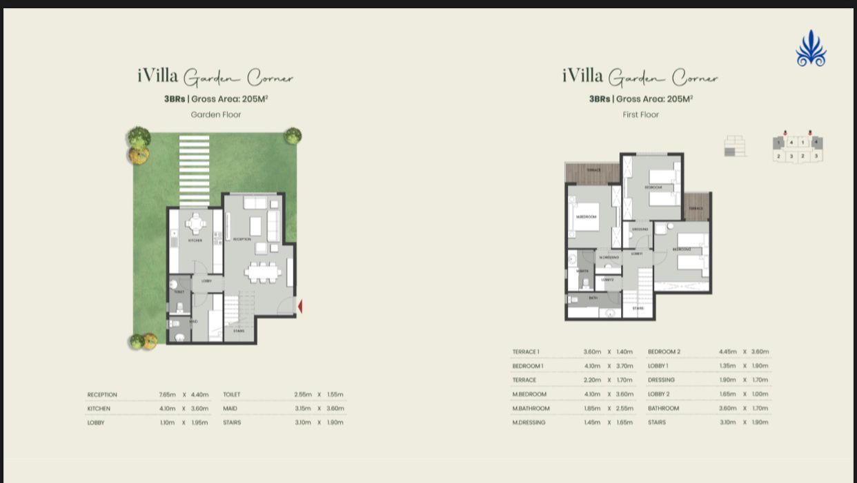 Floor plan for duplex at Aliva Mountain View Mostakbal City