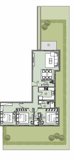 Floor plan for apartment at HAPTown