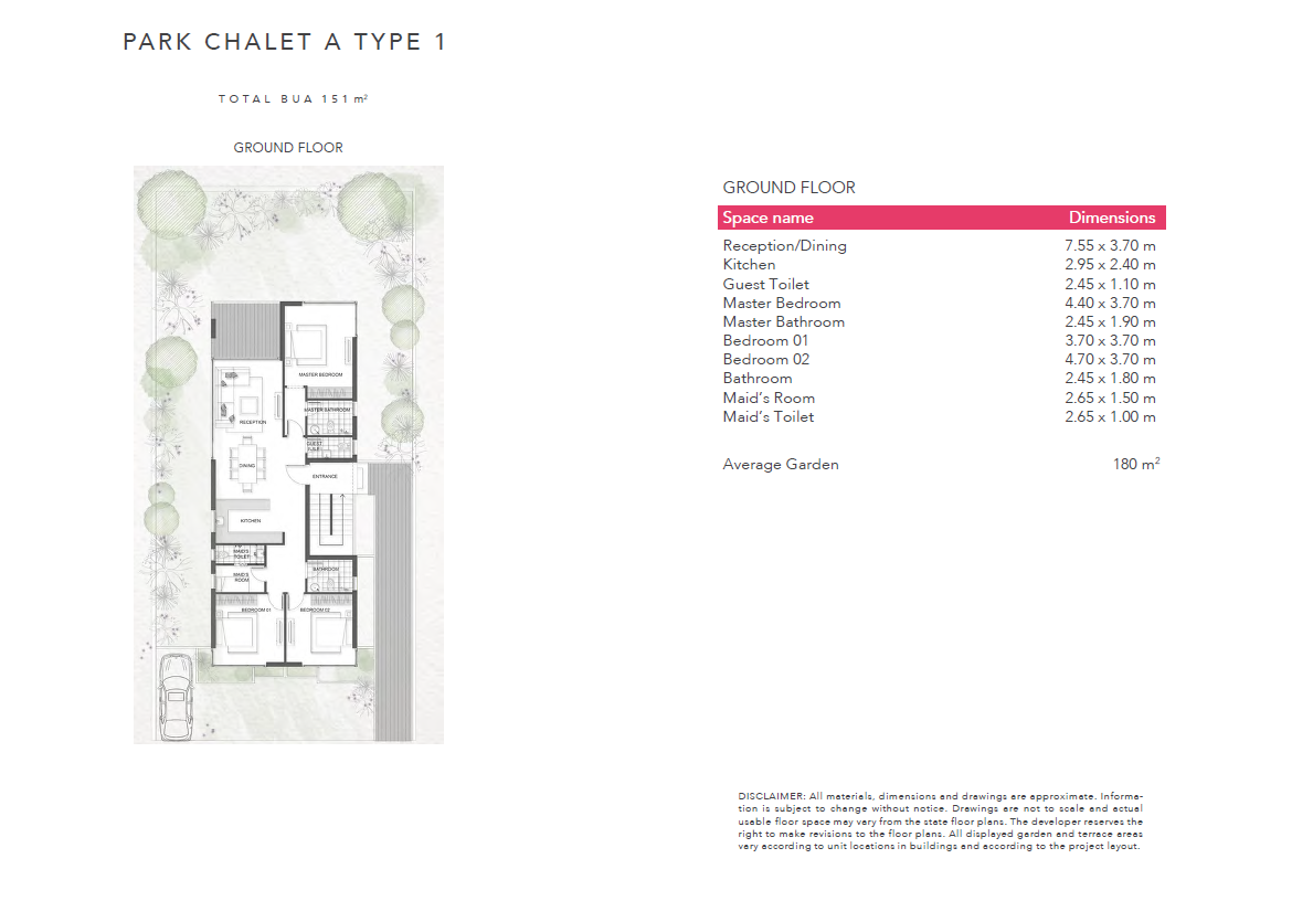Floor plan for apartment at Jefaira