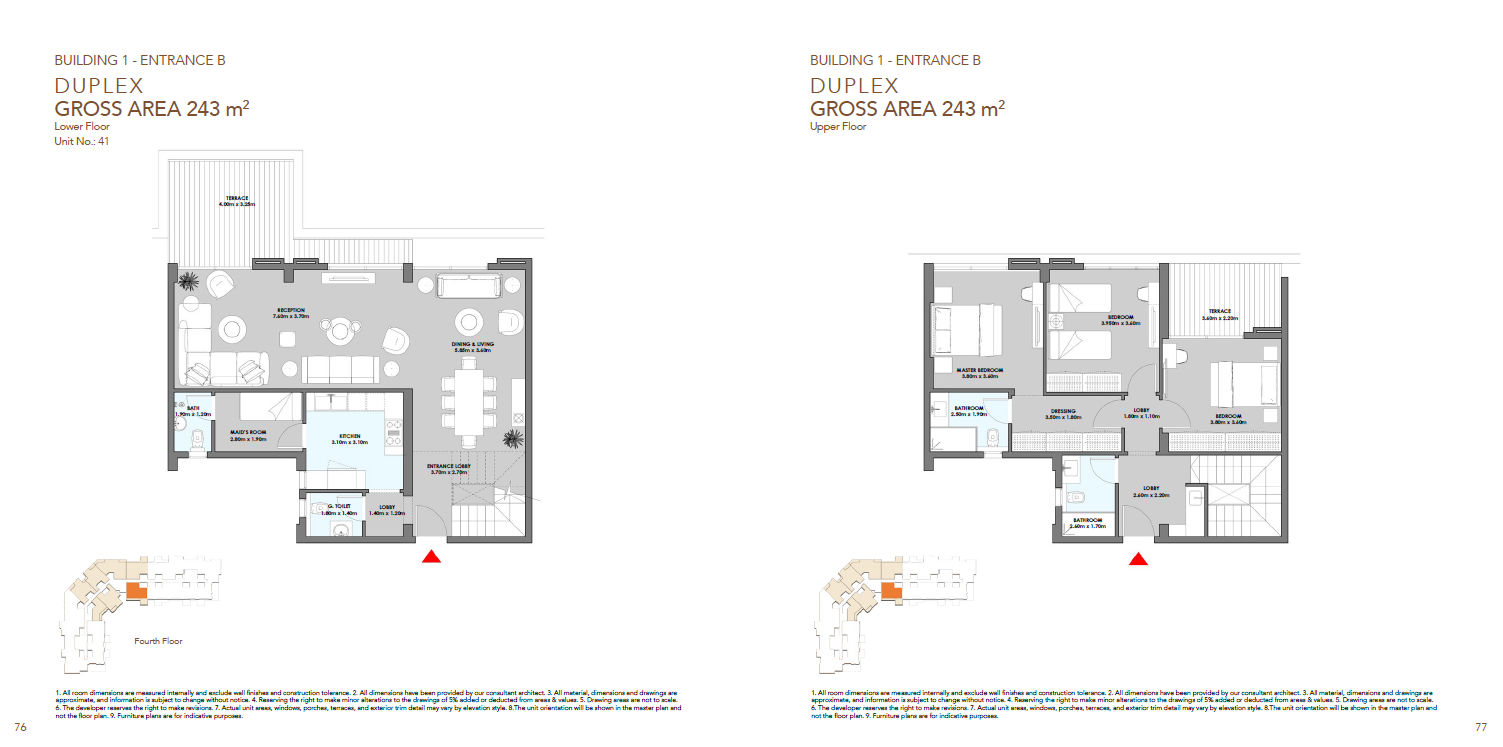 Floor plan for duplex at SQ1
