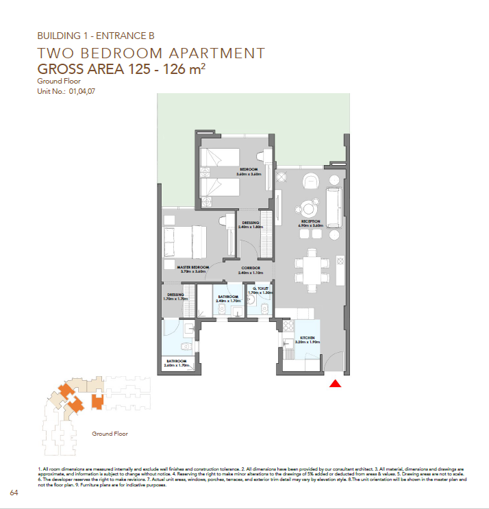 Floor plan for apartment at SQ1