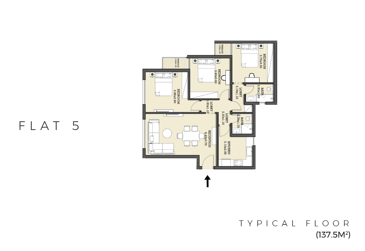 Floor plan for apartment at Orla Residence