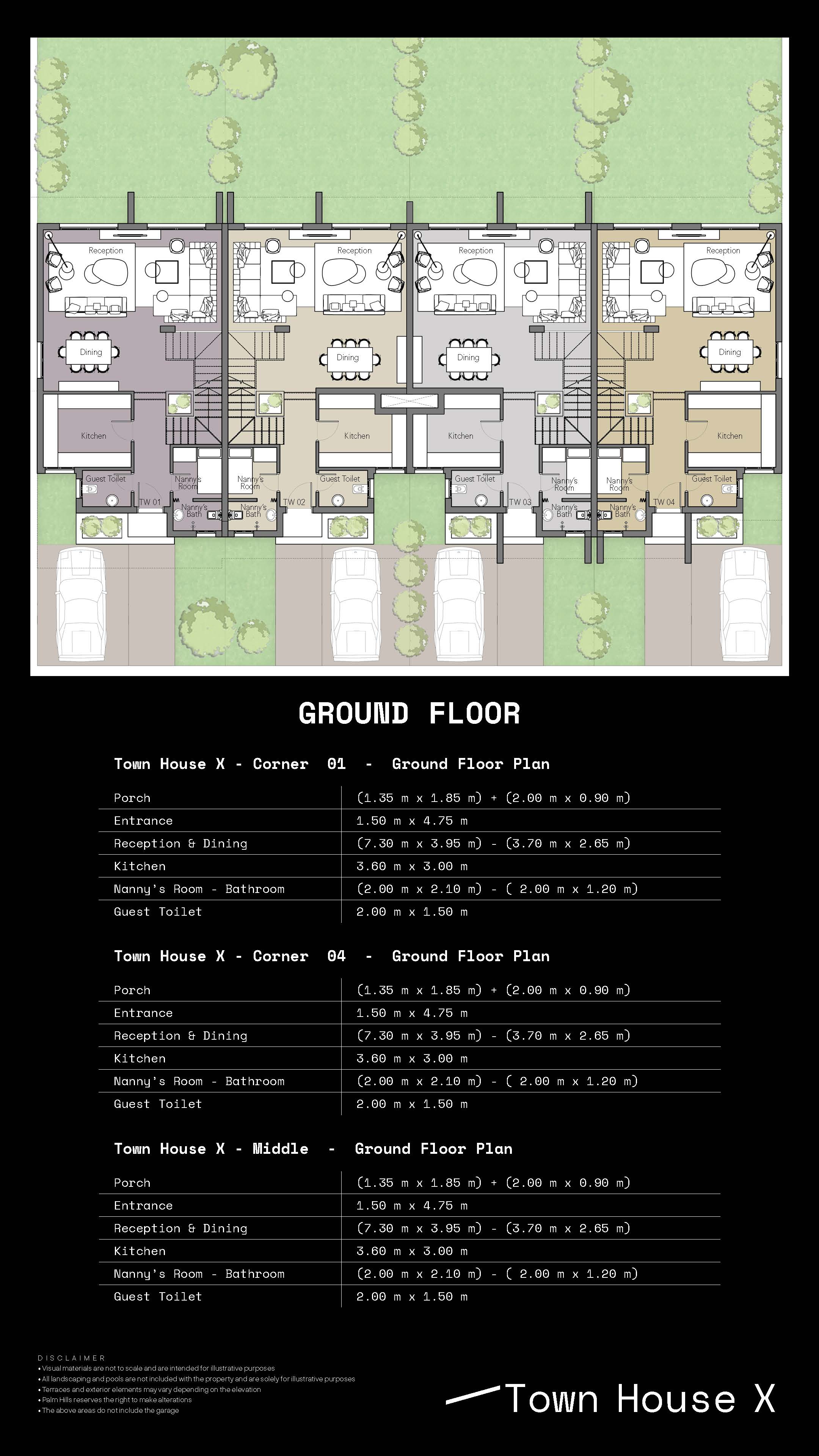 Floor plan for townhouse at PX