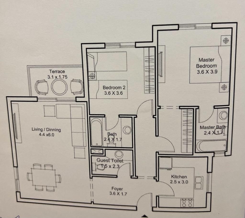 Floor plan for apartment at DISTRICT 5