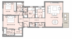 Floor plan for apartment at HAPTown