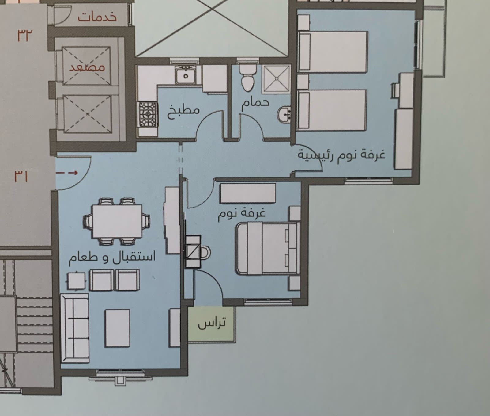 Floor plan for apartment at Celia