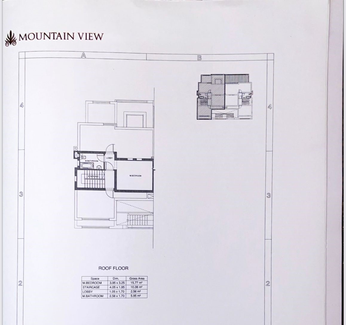 Floor plan for chalet at Mountain View Ras El Hekma