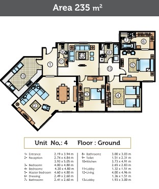 Floor plan for apartment at Golden Yard