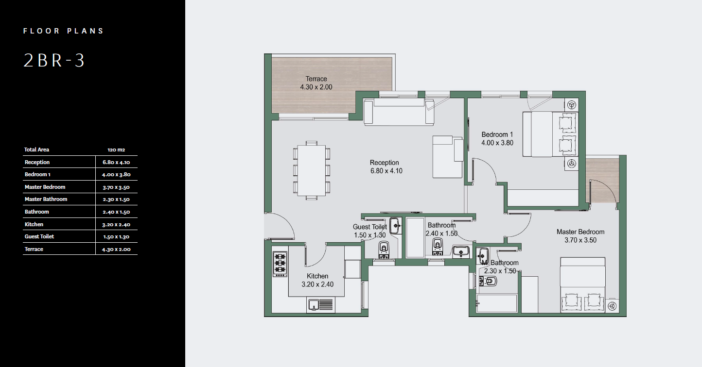 Floor plan for apartment at Rivers