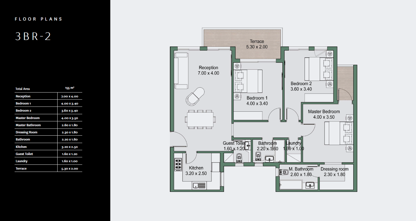 Floor plan for apartment at Rivers