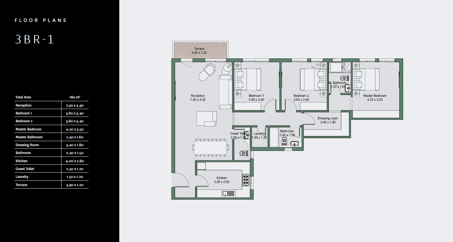 Floor plan for apartment at Rivers