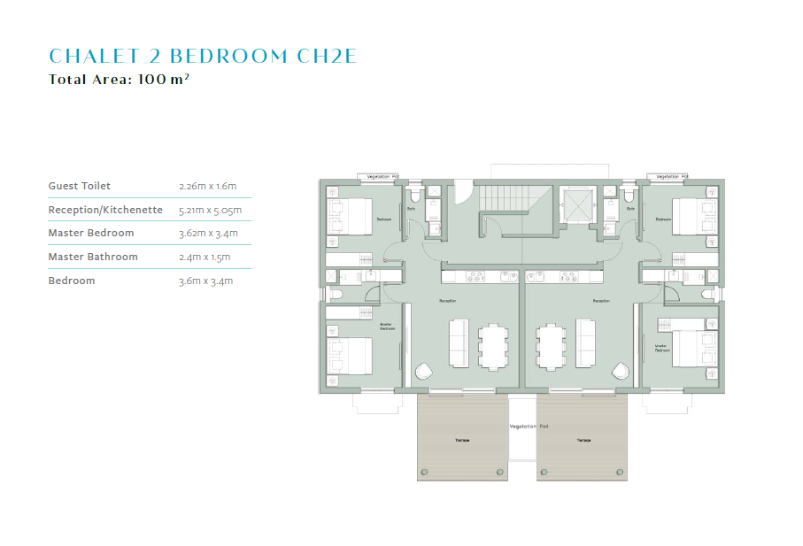 Floor plan for chalet at Il Monte Galala
