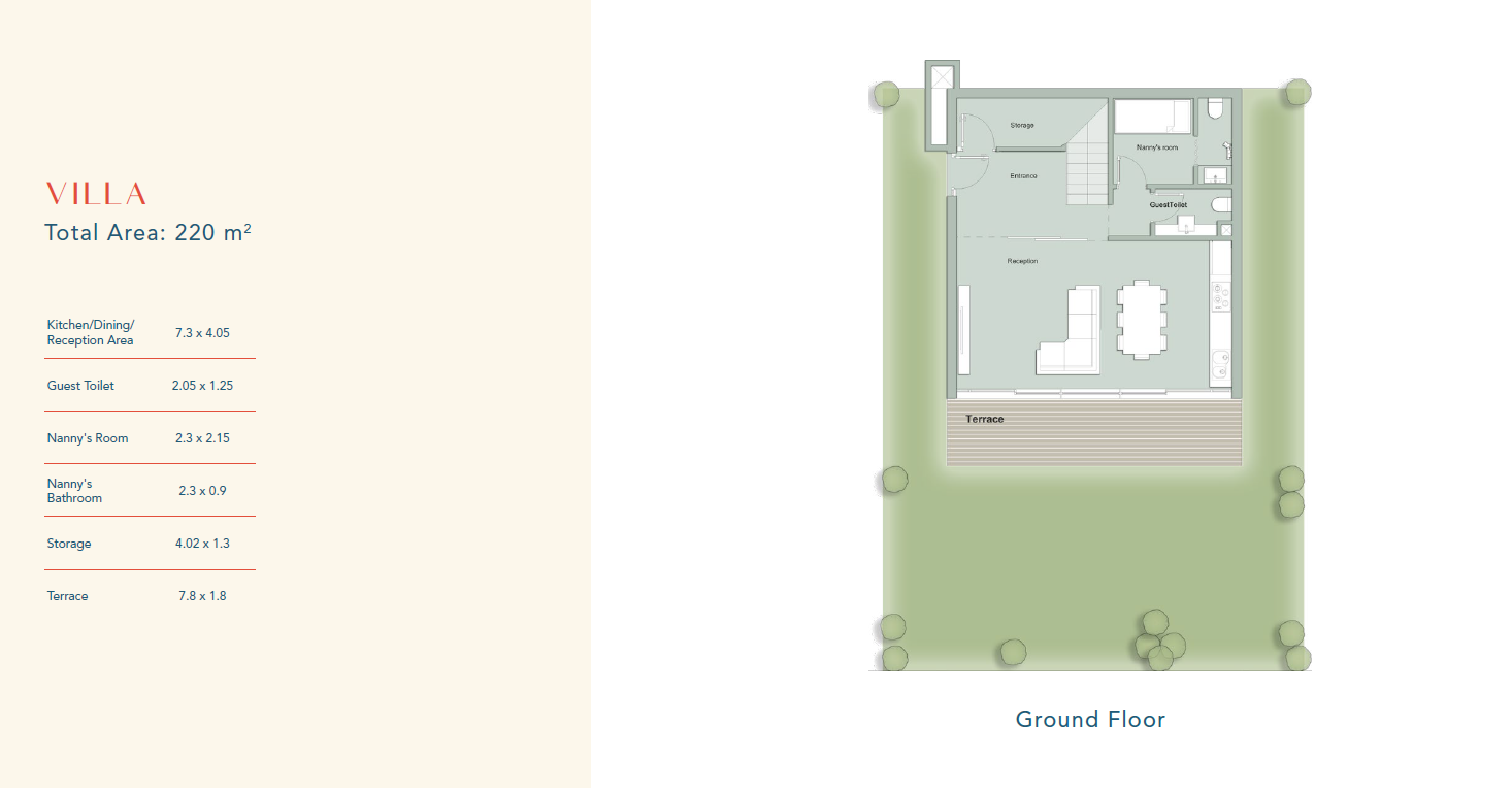 Floor plan for villa at Il Monte Galala