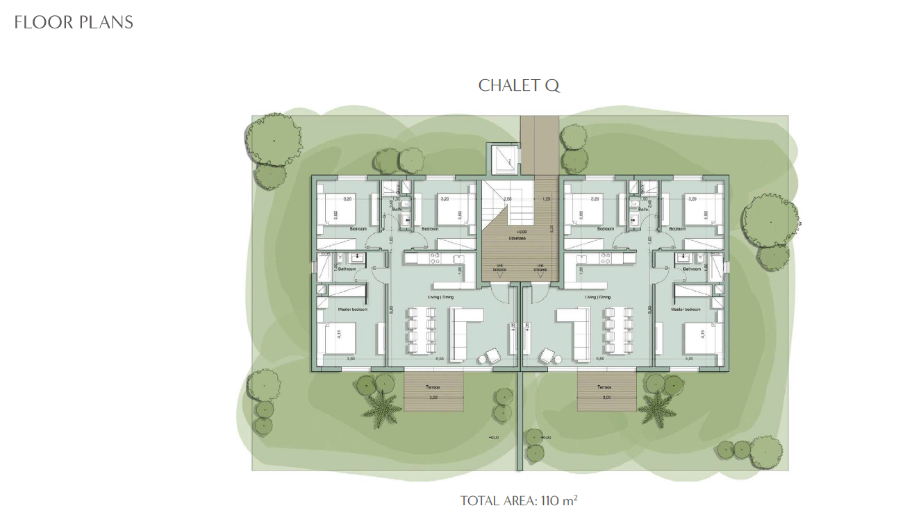 Floor plan for chalet at Il Monte Galala