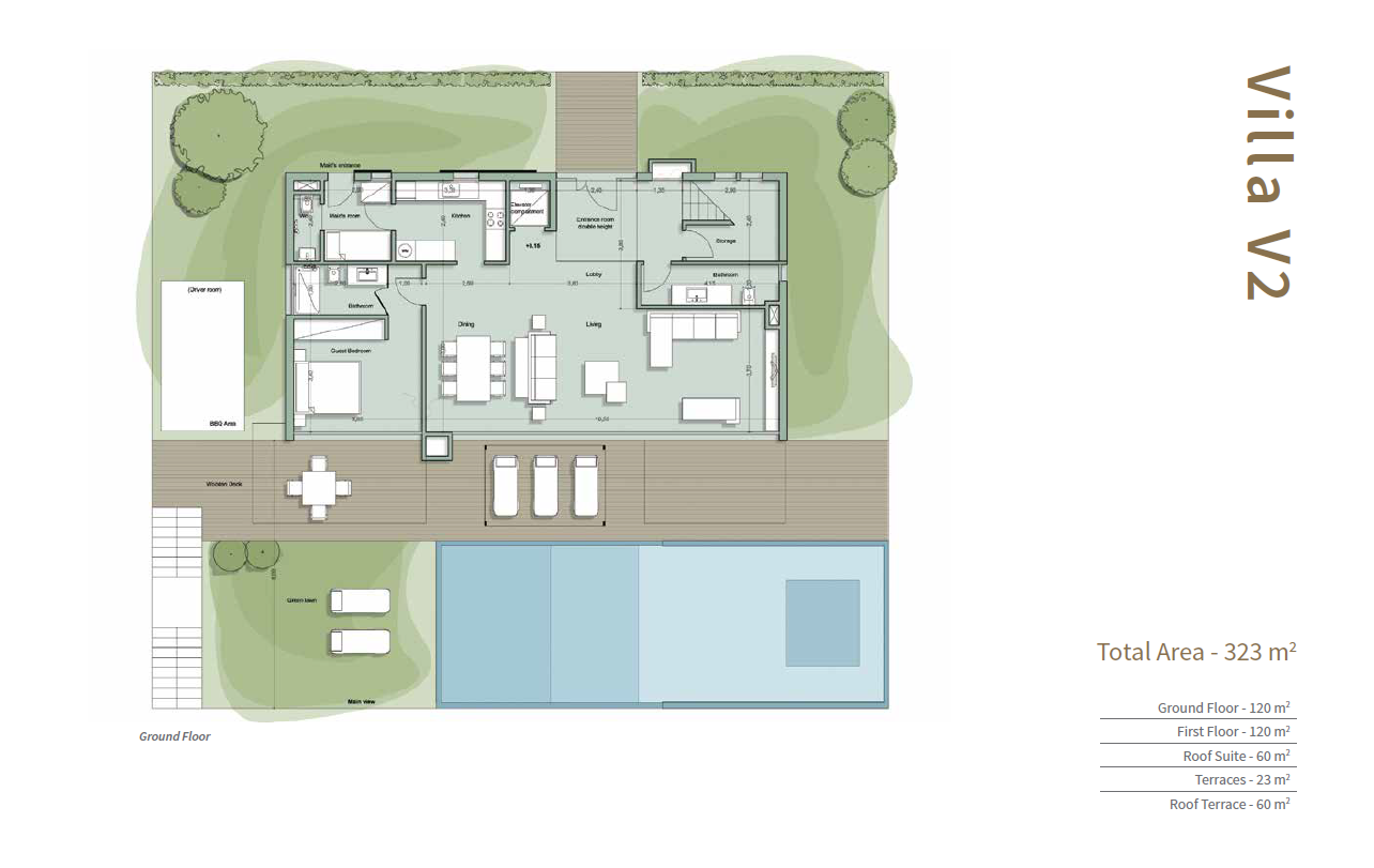 Floor plan for villa at Il Monte Galala