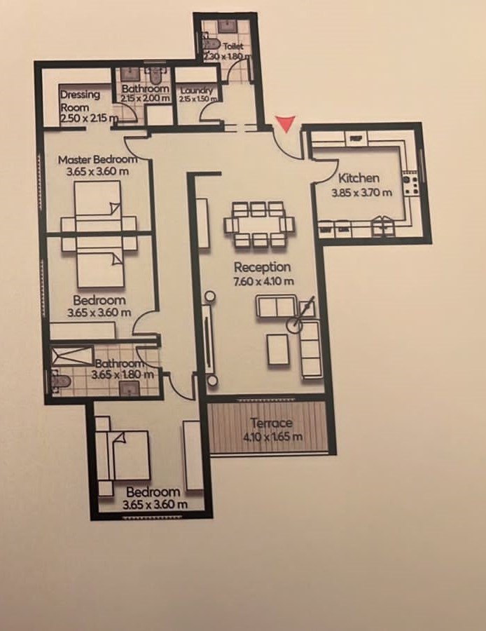 Floor plan for apartment at Mar ville