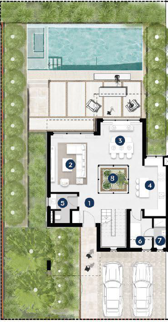 Floor plan for townhouse at Solana