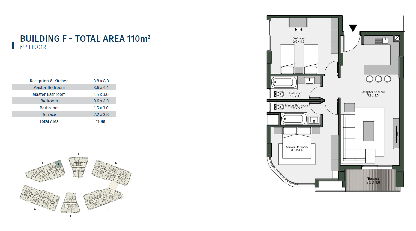 Floor plan for apartment at Bloomfields