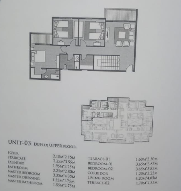 Floor plan for duplex at Dejoya Residence