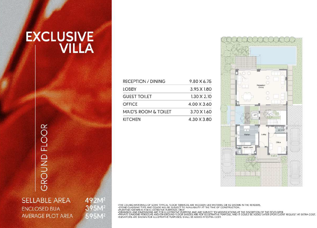 Floor plan for villa at Telal East