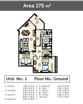 Floor plan for apartment at Golden Yard