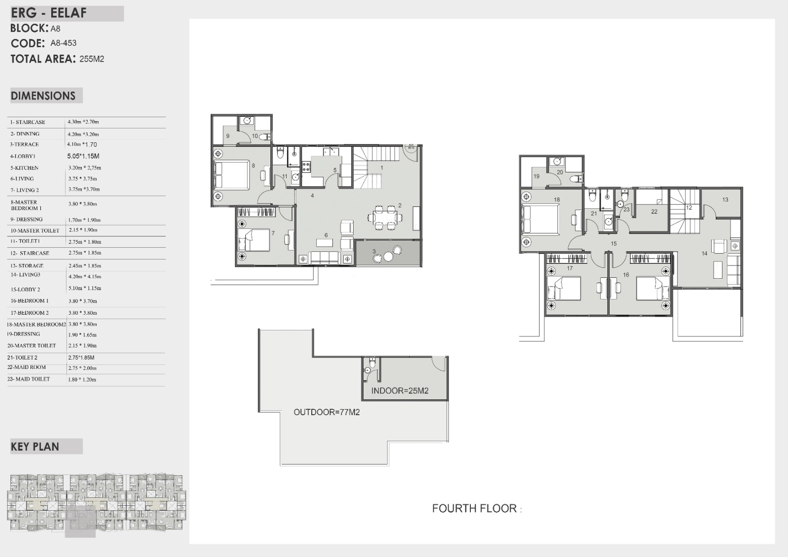 Floor plan for apartment at Eelaf Residence
