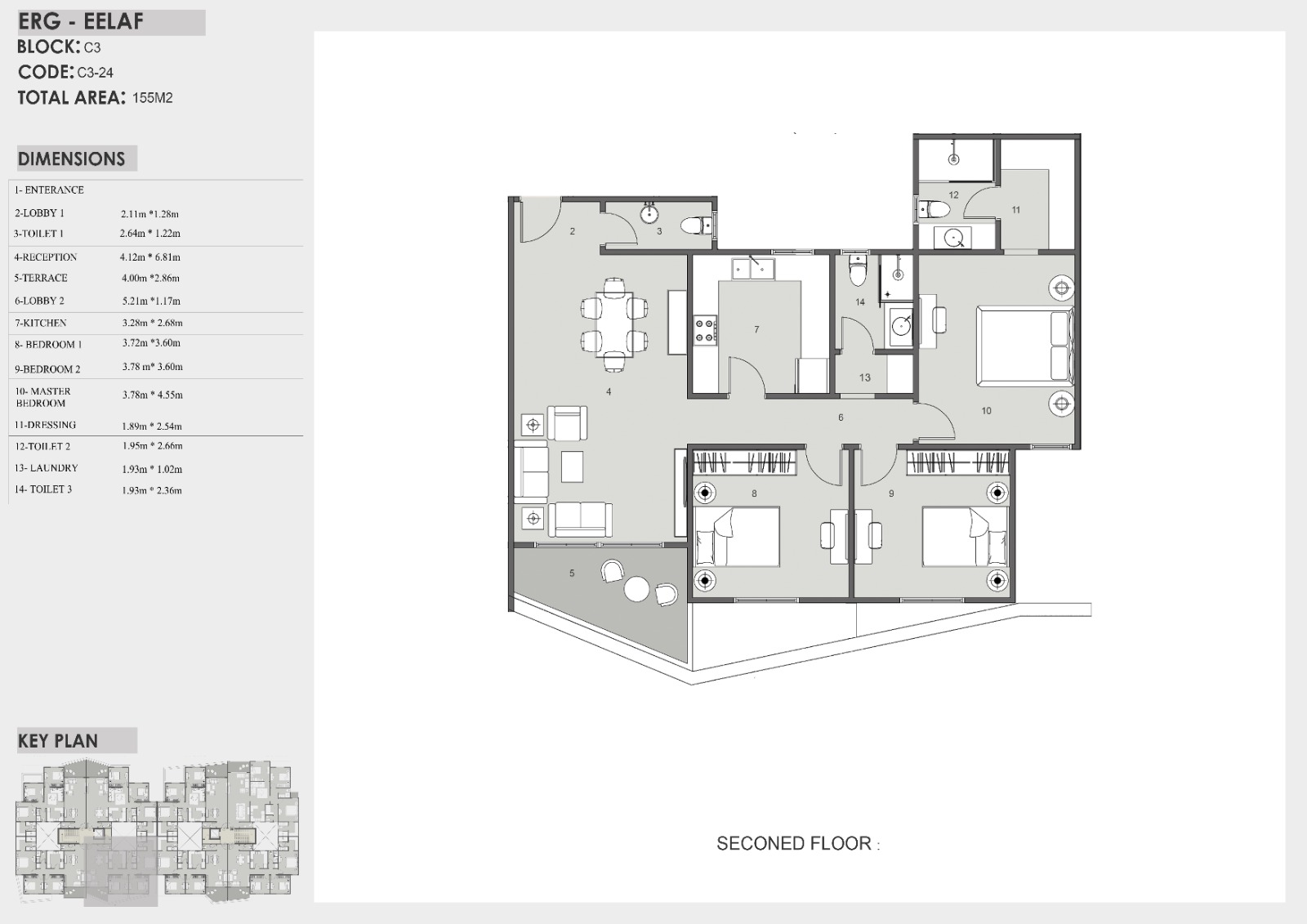 Floor plan for apartment at Eelaf Residence