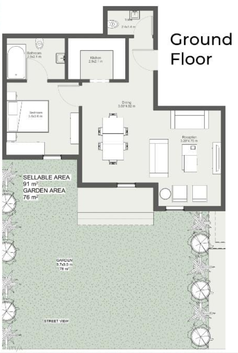 Floor plan for apartment at Lumia Residence- New Capital