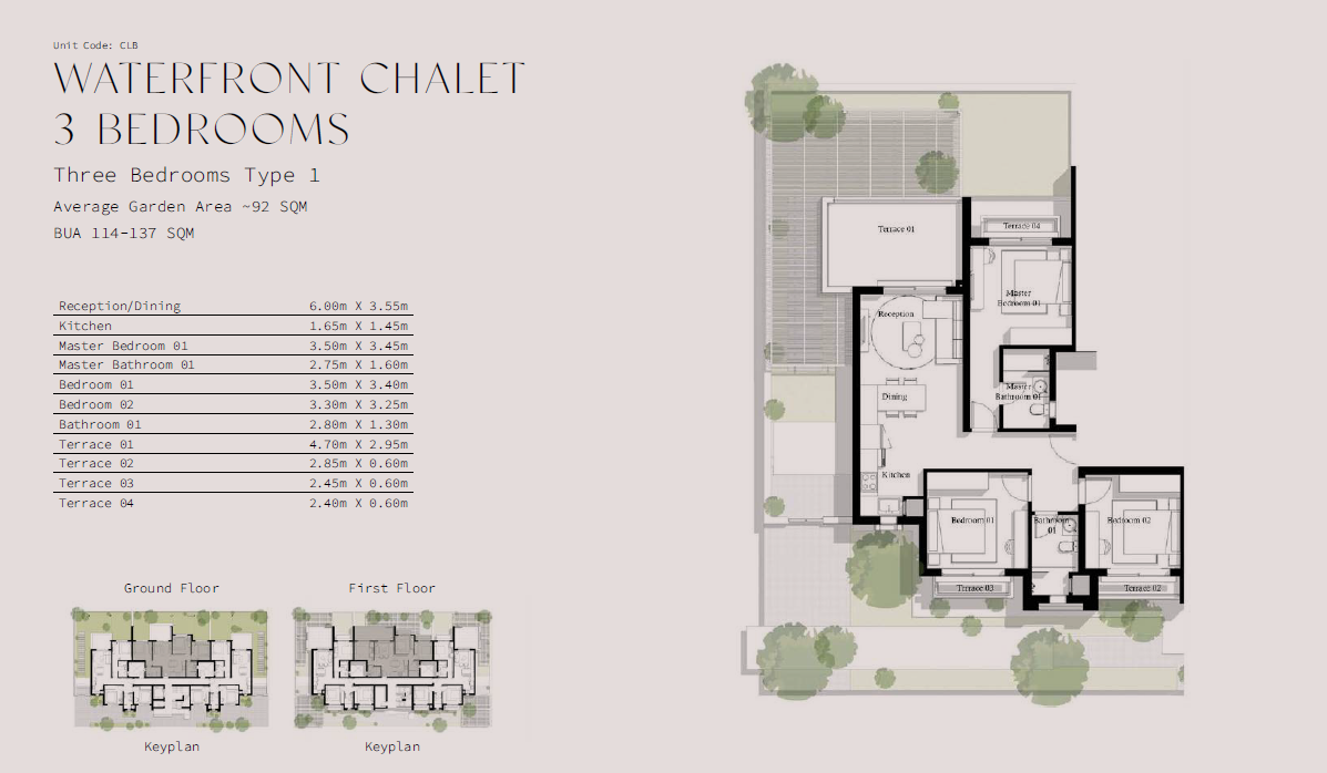 Floor plan for apartment at Ayla Jefaira