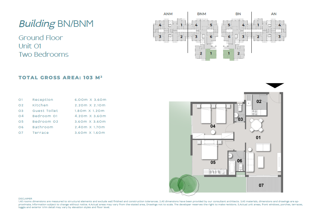 Floor plan for apartment at Il Bosco City