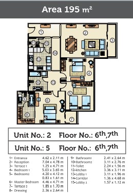 Floor plan for apartment at Golden Yard