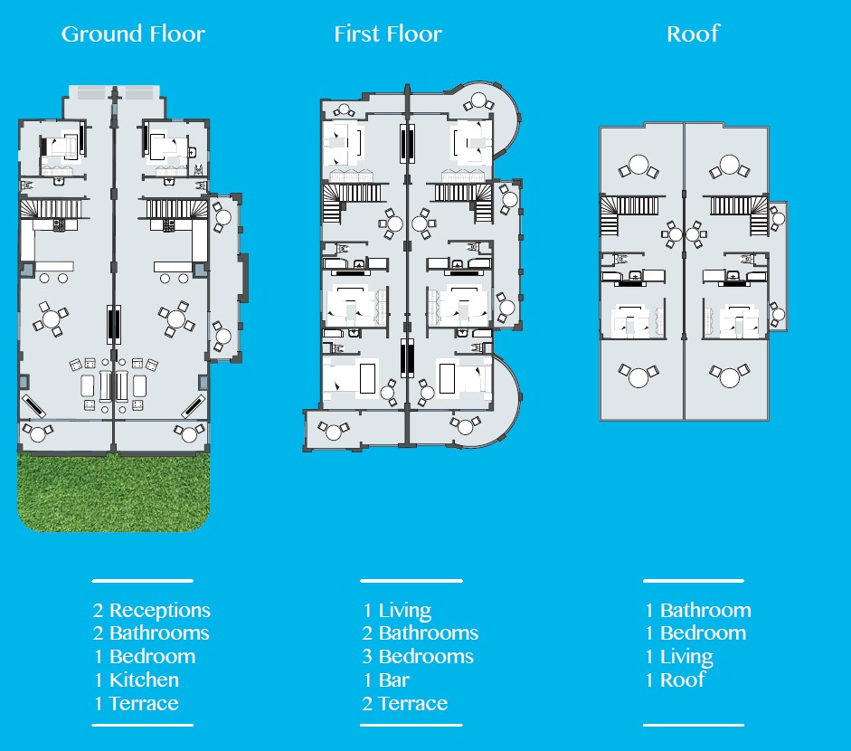 Floor plan for villa at Lasirena North Coast