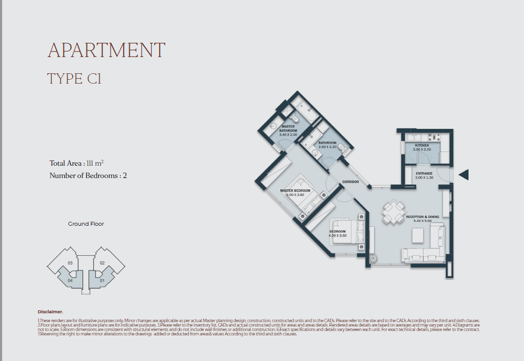 Floor plan for apartment at Al Maqsad Residences