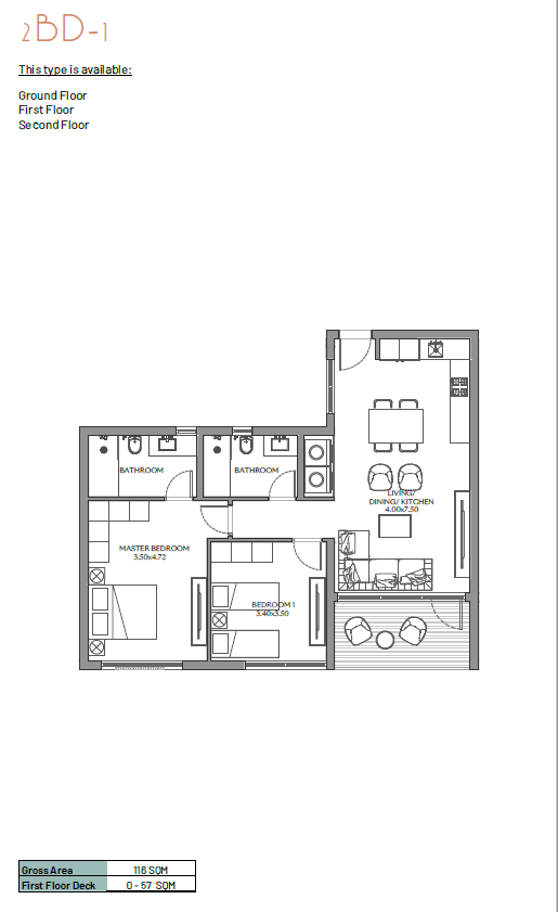 Floor plan for apartment at June