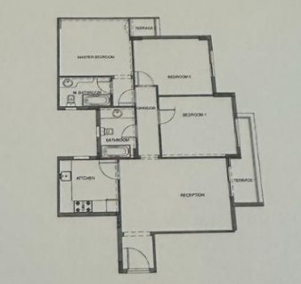 Floor plan for apartment at Mountain View iCity October