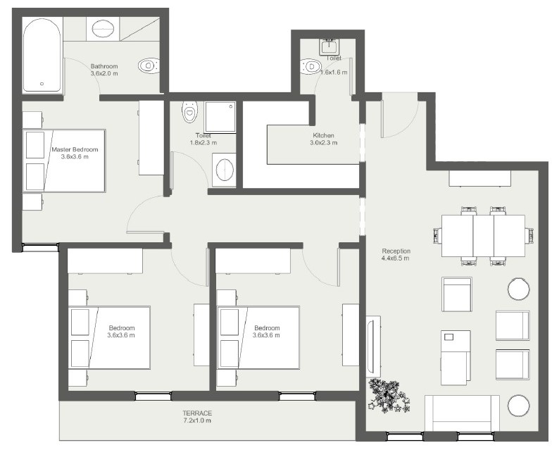 Floor plan for apartment at Lumia Residence- New Capital