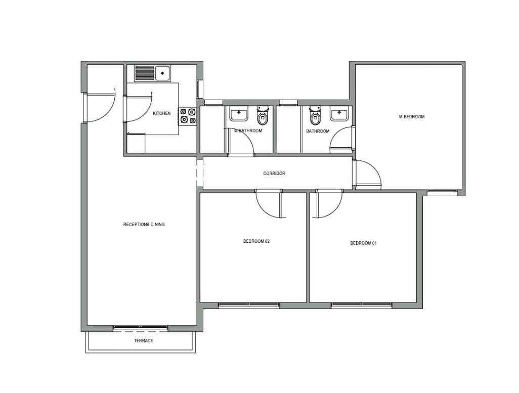 Floor plan for apartment at Aliva Mountain View Mostakbal City