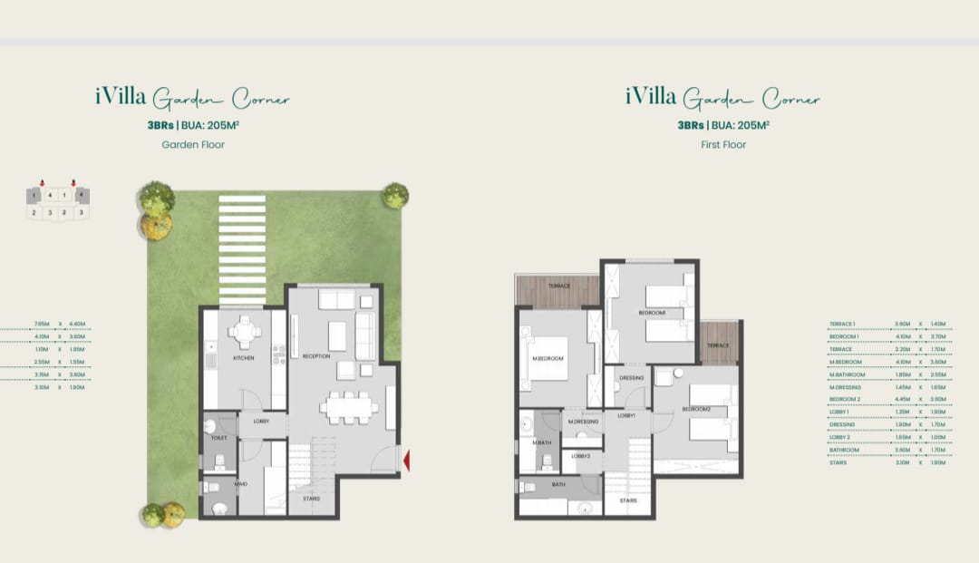 Floor plan for duplex at Aliva Mountain View Mostakbal City