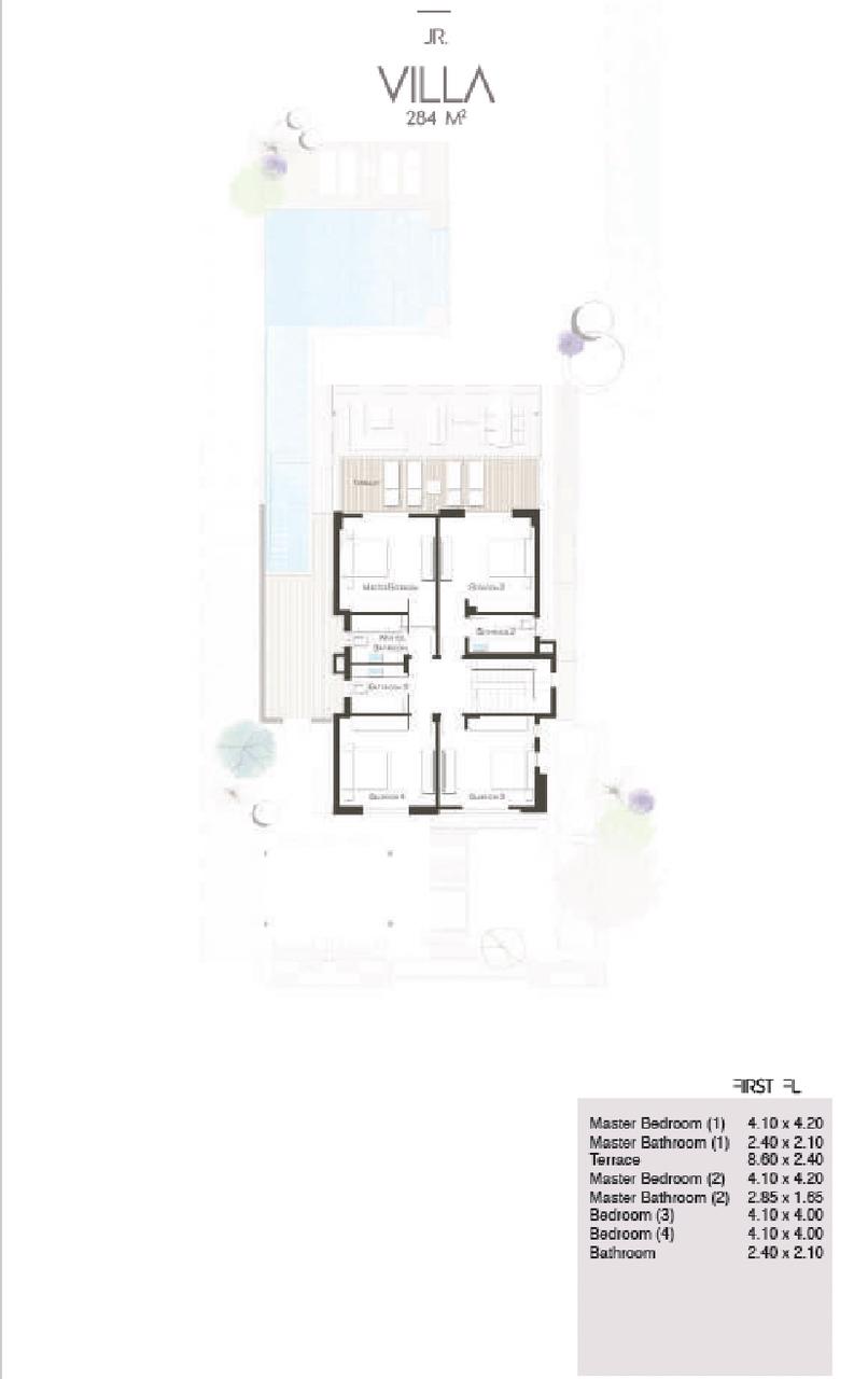 Floor plan for villa at Gaia