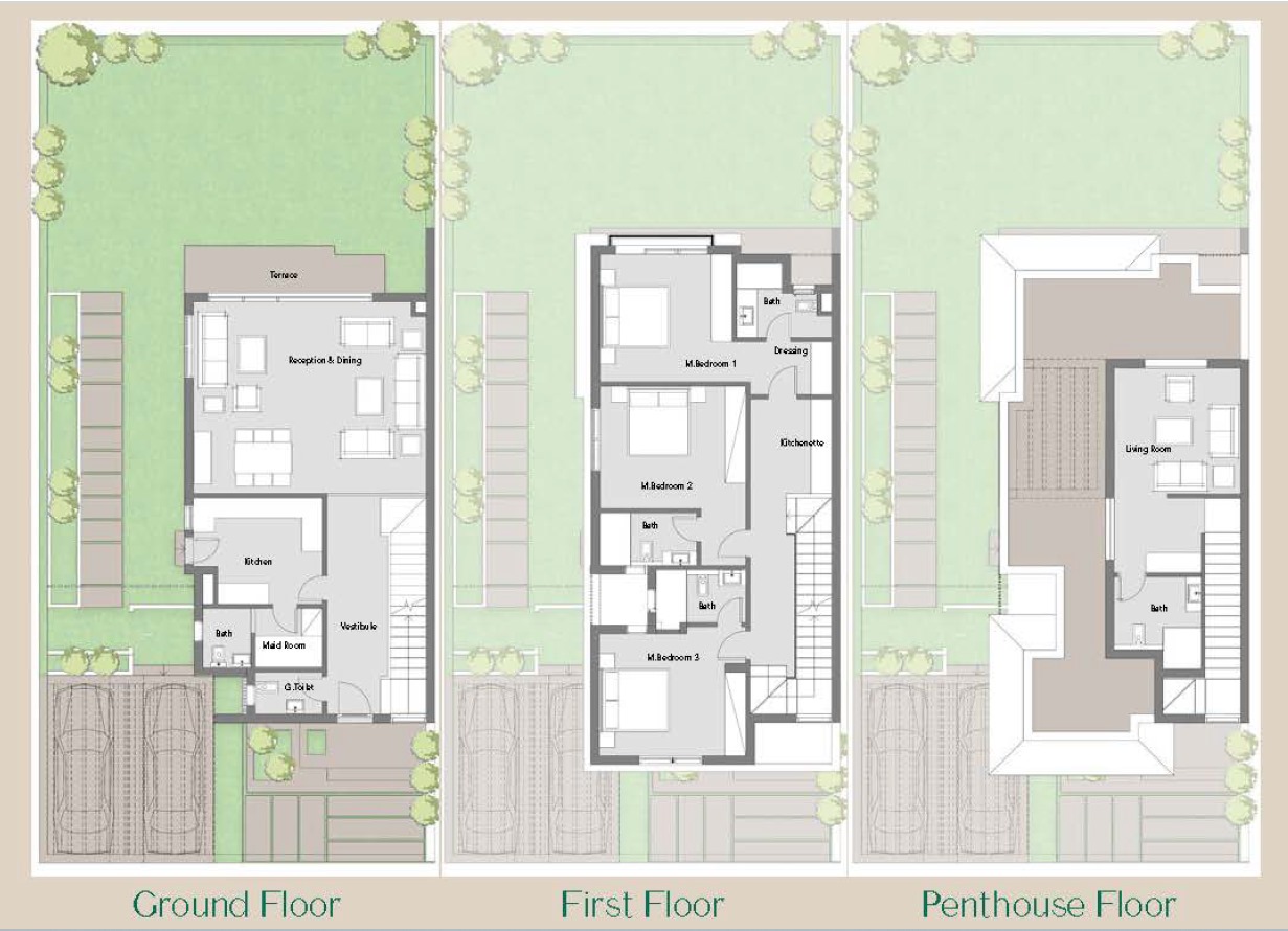 Floor plan for villa at Badya